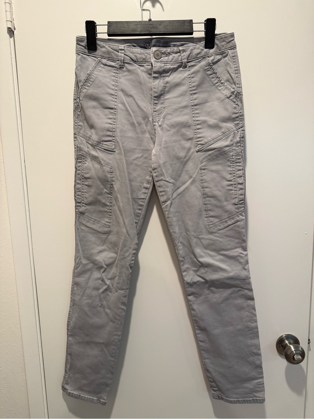 Wit & Wisdom Light Gray Slim Cargo Pants